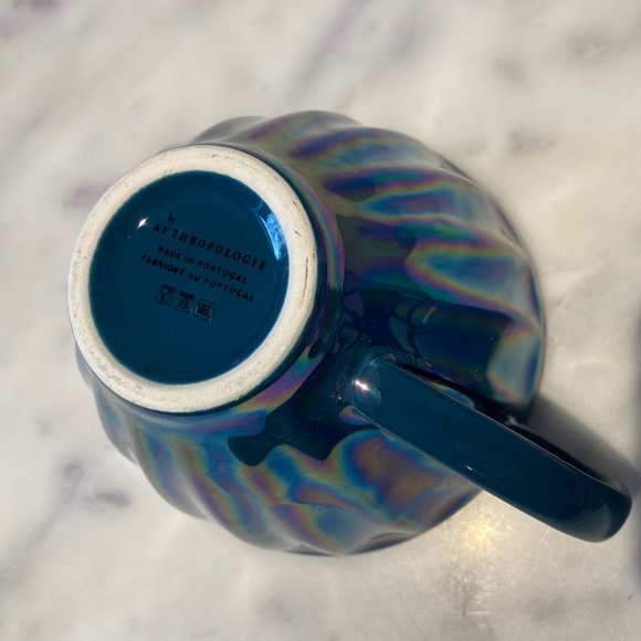 Anthropologie Lustered Latte Mug (Dark Turquoise) - Picture 2 of 4